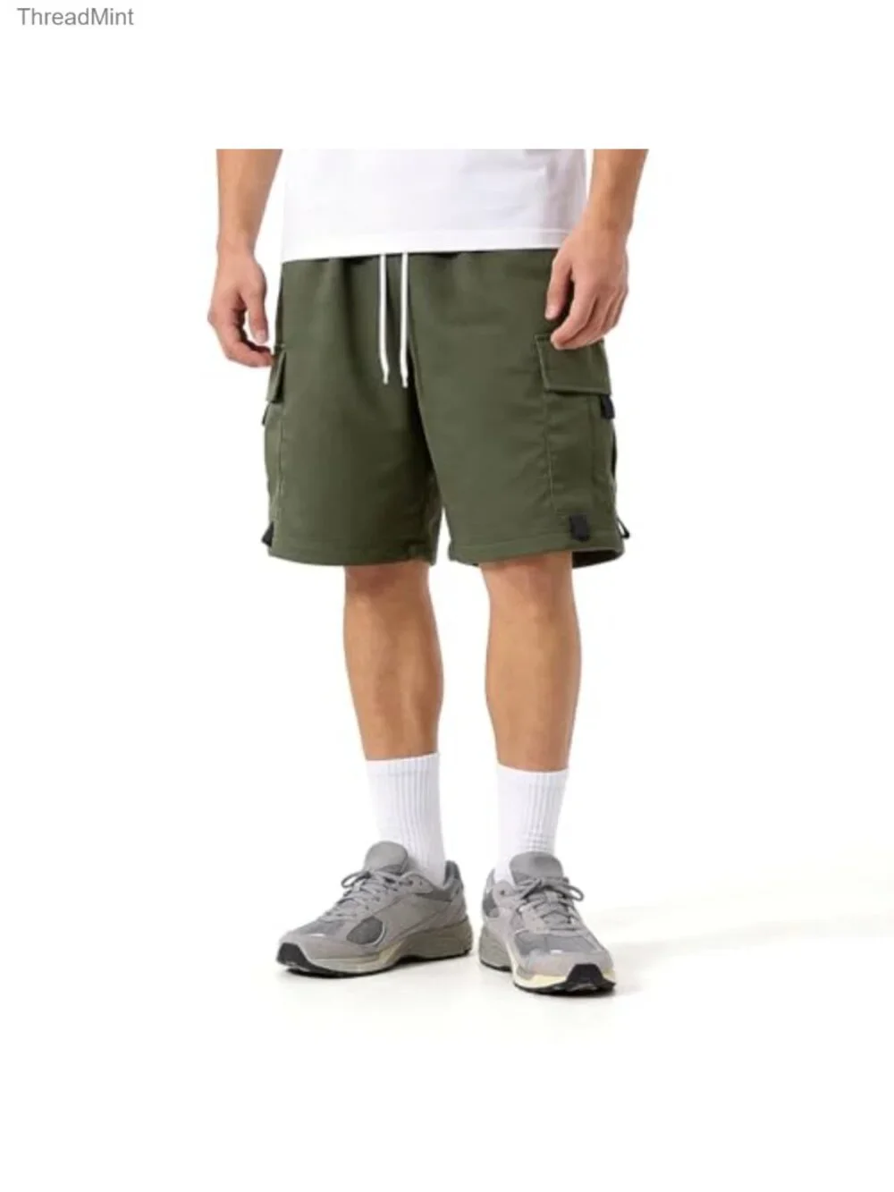 3 Pack Men's Cargo Shorts with Multiple Pockets Drawstring Waist